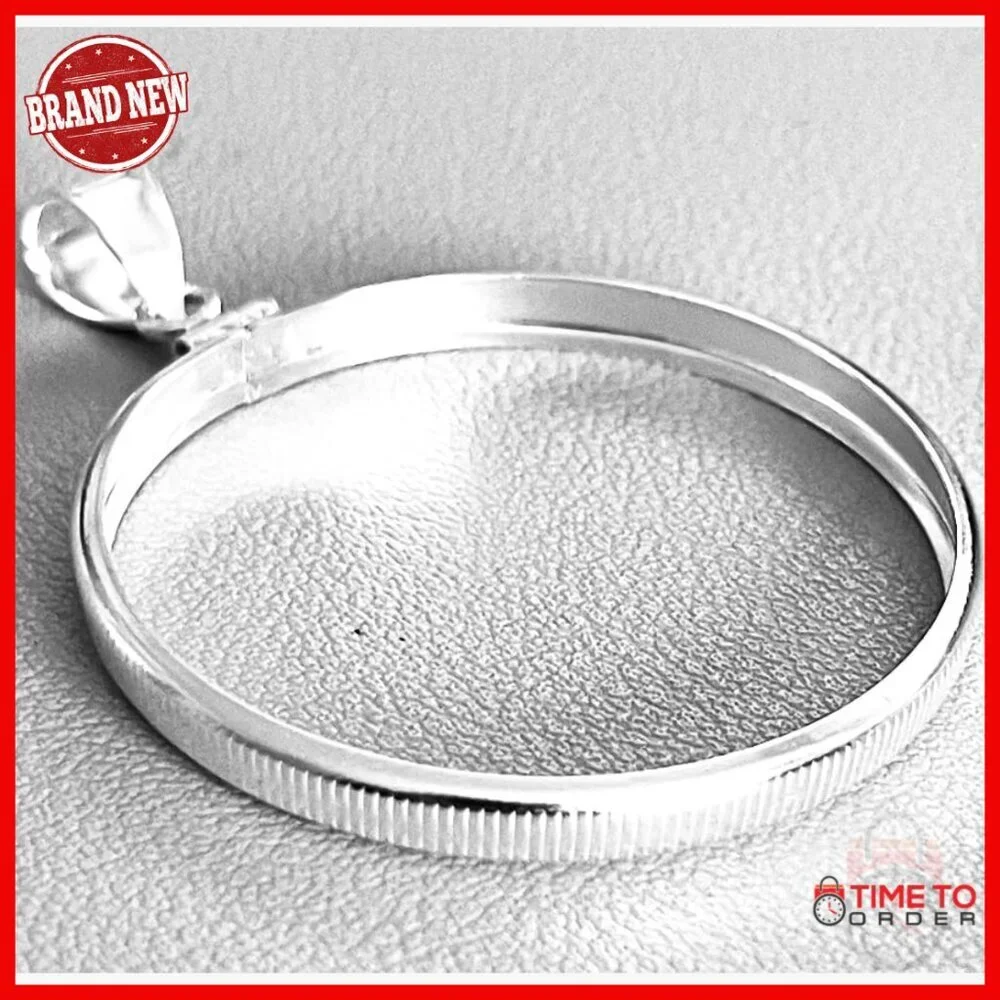 Sterling Silver Coin Bezel Pendant Frame for US Dollar Coins